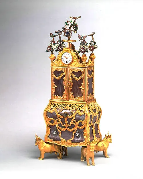 Miniature secretary with a watch